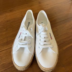 Superga platform white sneakers size 9.5